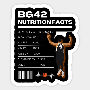 Brittney Griner Nutritional Value Basketball Shirt Sticker